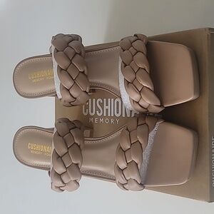 Cushionare Aurora Strappy Sandal in Latte